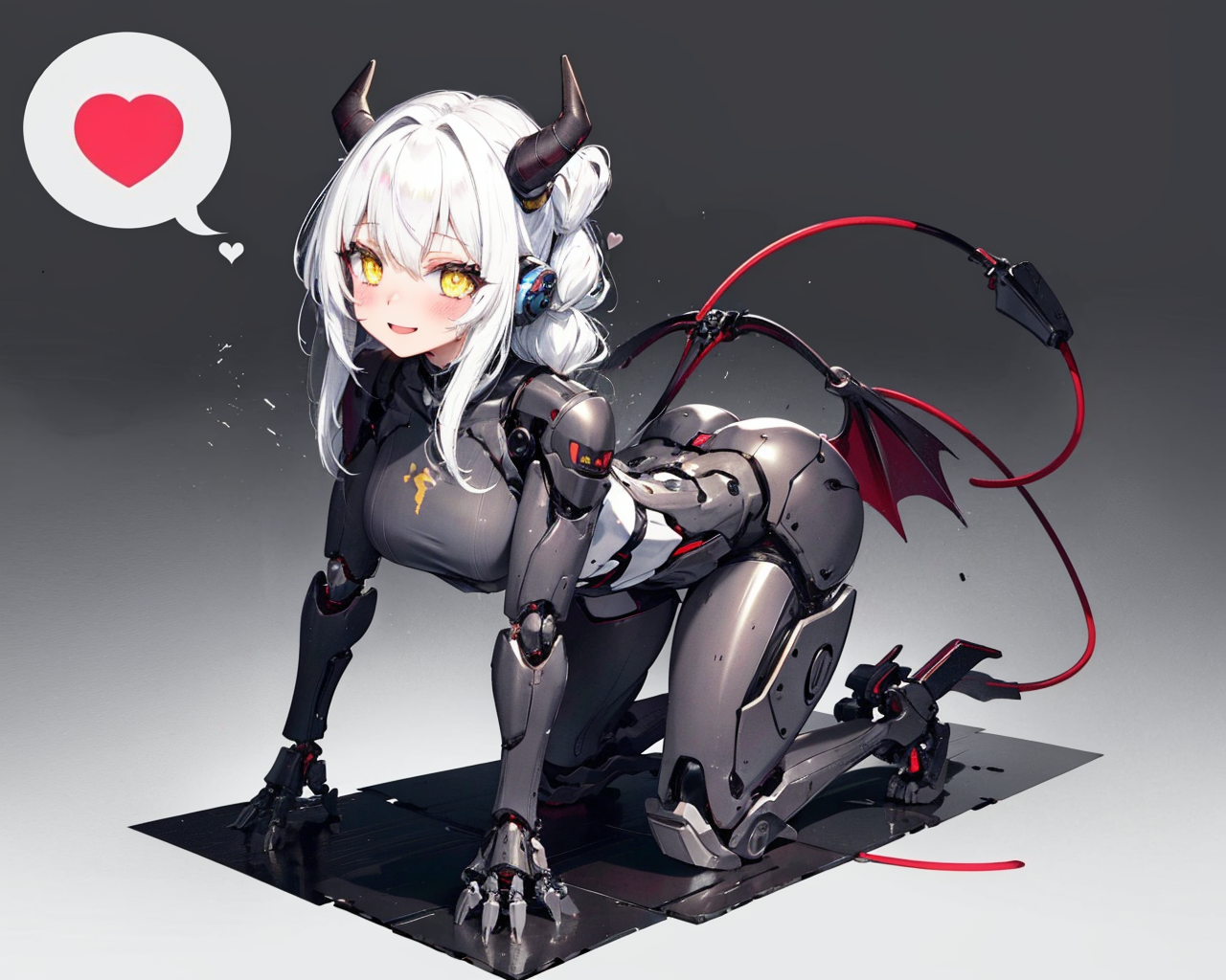 53429-2539805704-((1girl)),heart-shaped pupils, white hair,yellow eyes, light smile, blush,spoken heart, _,_prosthetic quadruped,Quadruped machin.png